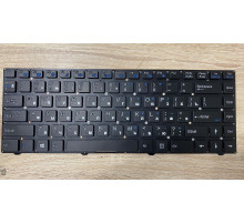 Клавиатура для ноутбука DNS 0150931, Pegatron B14Y, Clevo W740, W840 Series черная, без рамки, большой Enter