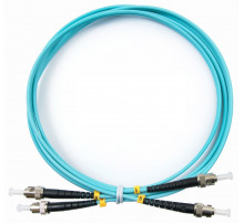 Патч-корд оптический TopLan, дуплексный, ST/PC-ST/PC, MM 50/125 (OM3), 1,5 м, LSZH