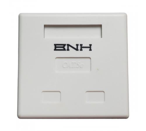 Розетка компьютерная BNH, 2x RJ45, кат. 5е, экр., внешняя, цвет: белый, (B402.2-5E-OB)