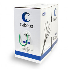 Cabeus UTP-4P-Cat.5e-SOLID-GN Кабель витая пара UTP (U/UTP), категория 5e, 4 пары 0,51мм (24 AWG), одножильный, зеленый (305 м)