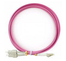 Cabeus FOP-50-OM4-LC-SC-3m Шнур оптический duplex LC-SC 50/125 mm OM4 3м LSZH
