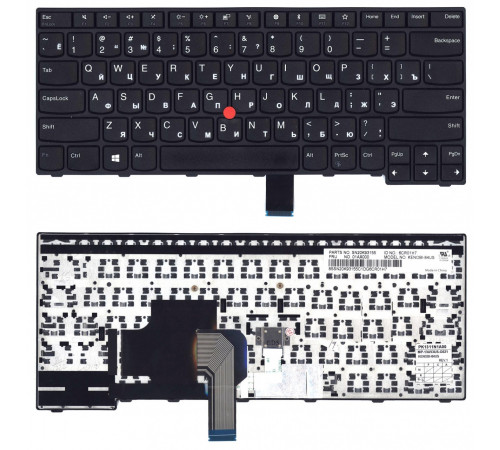 Клавиатура для ноутбука Lenovo ThinkPad E470, E475 черная, с джойстиком