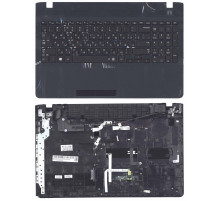 Клавиатура для ноутбука Samsung NP270E5E, NP270E5V, NP270E5J, NP270E5G, NP270E5U черная, верхняя панель в сборе