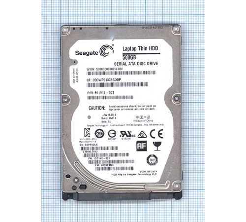 Жесткий диск 2.5 SEAGATE Momentus Thin 500Гб, SATA II