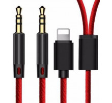 Кабель Baseus L33 для Apple+3.5 mm to 3.5 mm AUX Audio Cable Red 1,2m