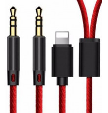 Кабель Baseus L33 для Apple+3.5 mm to 3.5 mm AUX Audio Cable Red 1,2m