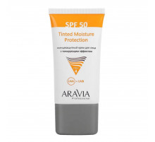 Aravia Солнцезащитный крем для лица с тонирующим эффектом / Tinted Moisture Protection SPF-50, 50 мл