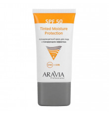 Aravia Солнцезащитный крем для лица с тонирующим эффектом / Tinted Moisture Protection SPF-50, 50 мл