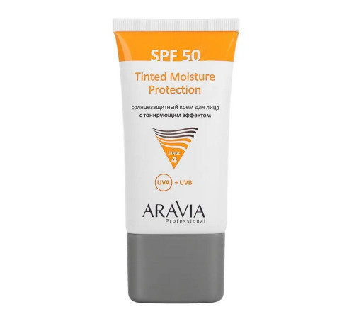 Aravia Солнцезащитный крем для лица с тонирующим эффектом / Tinted Moisture Protection SPF-50, 50 мл Aravia Солнцезащитный крем для лица с тонирующим эффектом / Tinted Moisture Protection SPF-50, 50 мл