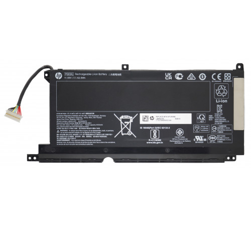 Аккумулятор для HP Pavilion 15-dk (PG03XL, HSTNN-OB1I), 52.5Wh, 4323mAh, 11.55V