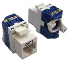 Вставка Keystone Tooless RJ-45, категория 6, белая, без инструмента, LANMASTER LAN-TK45U6/180-WH