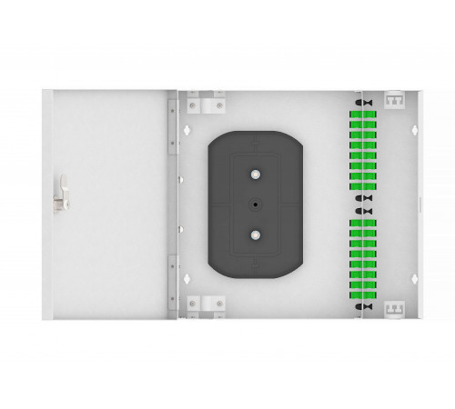 Кросс оптический, настенный, 16 SC/APC адаптеров, одномодовый, TopLAN, укомплектованный