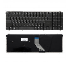 Клавиатура для ноутбука HP Pavilion DV6-1000, DV6-2000 Series. Плоский Enter. Черная, без рамки. PN: MP-08A96D0-92