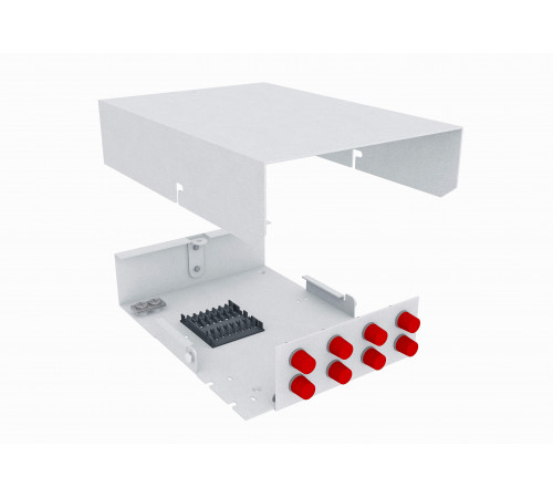 Кросс оптический, настенный, 8 FC/UPC адаптеров, одномодовый, TopLAN, укомплектованный