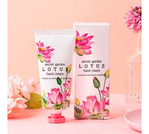 Jigott Крем для рук с экстрактом лотоса / Secret Garden Lotus Hand Cream, 100 мл