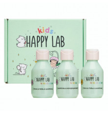 Happy Lab Kids Подарочный набор для детей: гель для душа, пена, шампунь / Kids Mini, 100 мл x 3