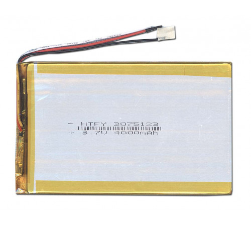 Аккумулятор Li-Pol (батарея) 3*75*123мм 3pin 3.7V/4000mAh