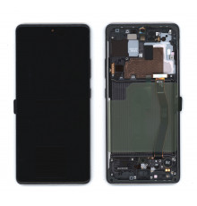 Дисплей для Samsung Galaxy S10 Lite SM-G770F в сборе с тачскрином ServicePack черный (GH82-21672A)