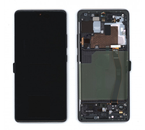 Дисплей для Samsung Galaxy S10 Lite SM-G770F в сборе с тачскрином ServicePack черный (GH82-21672A)