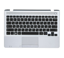 Клавиатура для ноутбука Samsung NP300U1A, NP305U1A черная, верхняя панель в сборе