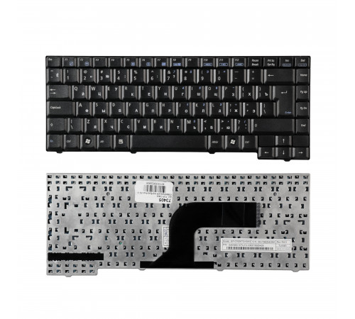Клавиатура для ноутбука Asus A4, A7, F5R Series. Г-образный Enter. Черная, без рамки. PN: K011162M2.