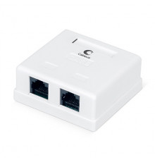 Cabeus WS-8P8C-Cat.6-2 Розетка компьютерная RJ-45(8P8C), категория 6, двойная, внешняя, Dual IDC