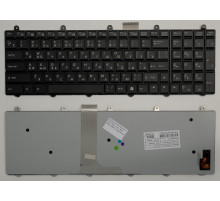 Клавиатура для ноутбука DNS Clevo X511, P150, X611, X711, X811, HASE, K680S черная, с подсветкой