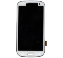 Дисплей для Samsung Galaxy S3 GT-I9300 Ceramic White белый с рамкой