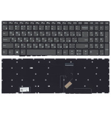 Клавиатура для ноутбука Lenovo IdeaPad 320-15ABR, 320-15IAP, 320-15AST, 320-15IKB, 320-15ISK, 5000-15, 520-15ikb серая, без рамки