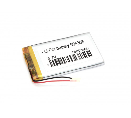 Аккумулятор Li-Pol (батарея) 5*43*68мм 2pin 3.7V/1600mAh