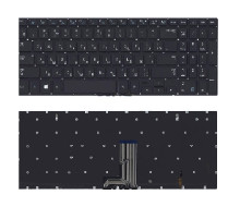 Клавиатура для ноутбука Samsung NP670Z5E-X01 черная с подсветкой