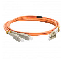 Патч-корд оптический, LSZH, дуплексный, LC/PC-SC/PC, MM 50/125, 1.0 м LAN-2LC-2SC/OM2-1.0