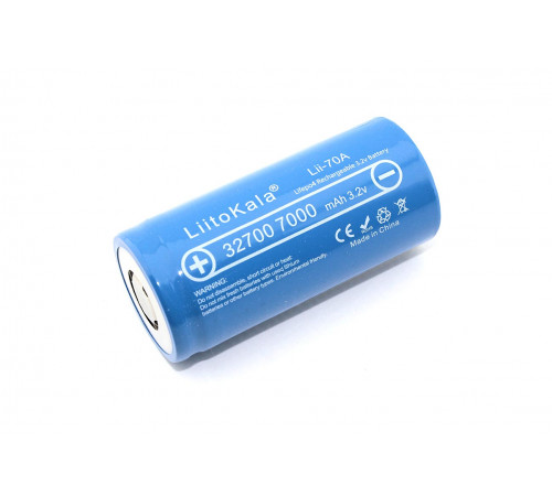 Аккумулятор типа 32700 LiitoKala Lii-70A высокотоковый LiFePO4 3.2V, 7000mAh