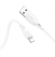 Кабель USB HOCO X61 Ultimate silicone, USB - Lightning, 2.4А, 1м, белый