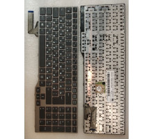 Клавиатура для ноутбука Fujitsu LIFEBOOK E753, E754 черная, рамка серая, с джойстиком