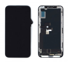 Дисплей Amperin для Apple iPhone X в сборе с тачскрином (Soft Oled) черный