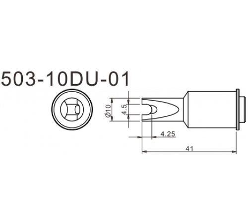 Жало для паяльника Quick 503-10DU-01