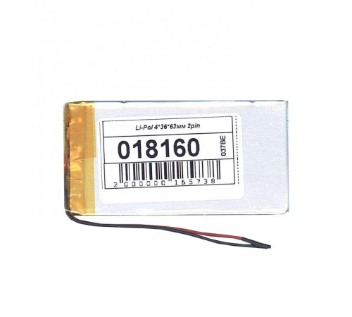 Аккумулятор Li-Pol (батарея) 4*36*63мм 2pin 3.7V/800mAh