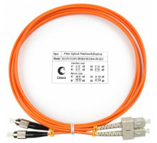 Cabeus FOP-62-SC-FC-2m Шнур оптический duplex SC-FC 62,5/125 mm 2м LSZH