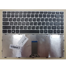 Клавиатура для ноутбука Lenovo IdeaPad Flex 2-14, G40-30, G40-70 черная, рамка серебряная