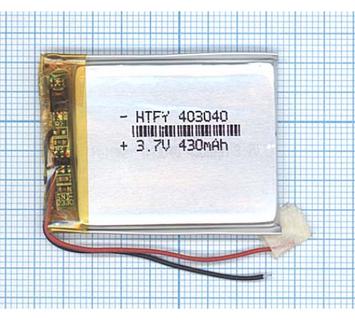 Аккумулятор Li-Pol (батарея) 4*30*40мм 2pin 3.7V/430mAh