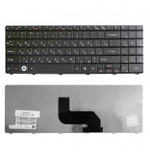 Клавиатура для ноутбука Packard Bell EasyNote DT85, MT85, ST85, ST86, TN65 Series. Плоский Enter. Черная, без рамки. PN: MP-07F33SU-4424H.