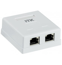 ITK Настенная инф. розетка RJ45 кат. 6 FTP 2-порт