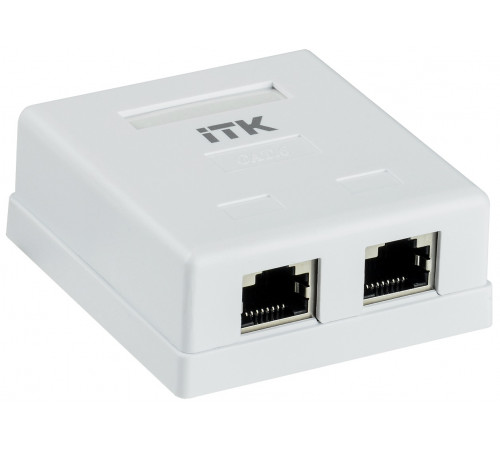 ITK Настенная инф. розетка RJ45 кат. 6 FTP 2-порт