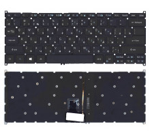 Клавиатура для ноутбука Acer Aspire R14 R5-471 черная с подсветкой