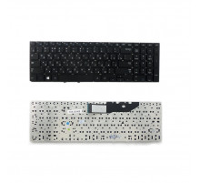 Клавиатура для ноутбука Samsung NP300E5V, NP350V5C, NP355E5C Series. Плоский Enter. Черная, без рамки. PN: BA59-03270C.
