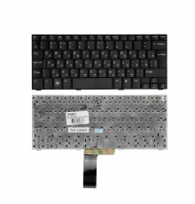 Клавиатура для ноутбука Dell Inspiron Mini 10, 10v, 1010, 1011 Series. Г-образный Enter. Черная, без рамки. PN: PK1306H3A06.