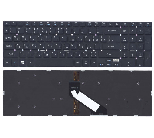 Клавиатура для ноутбука Acer Aspire 5755 5755G 5830 5830G 5830T VN7-791 VN7-791G черная с подсветкой