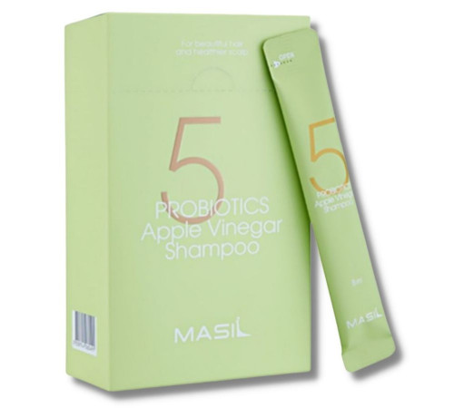 Masil Шампунь для волос от перхоти с яблочным уксусом / 5 Probiotics Apple Vinegar Shampoo, 20 шт. х 8 мл