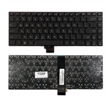 Клавиатура для ноутбука Asus K45, U46, U44, U43F Series. Плоский Enter. Черная, без рамки. PN: V111362DS1.